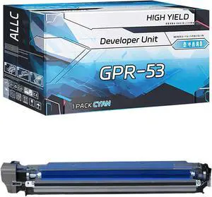 Compatible for Canon GPR-53 Developer Unit Work for Canon imageRUNNER Advance C3325i C3330i C3525i C3530i DX C3720i DX C3725i DX C3730i Printers, with Chip, High Yield 160000 Pages (Cyan)