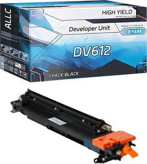 ALLC Compatible for Konica Minolta DV612 Developer Unit Work for Konica Minolta bizhub 552 652 C452 C552 C552DS C652 C652DS Printers, with Chip, High Yield 1240000 Pages, Clear Printing (Black)