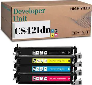 Compatible Developer Unit Replacement for Lexmark 78C0D10 78C0D20 78C0D30 78C0D40, for CS421 CS521 CS622 CX421 CX522 CX622 CX625 Printer (4PK Black/Cyan/Magenta/Yellow)
