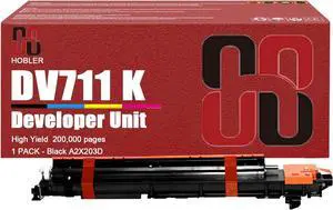 VERIMP DV711 Developer Unit Compatible for Konica Minolta DV-711 A2X203D DV711K Black Developer Unit Work for Bizhub C654 C654e C754 C754e Printers, blue