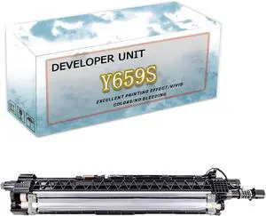 High Yield K659S C659S Y659S M659S Developer Unit Replacement Compatible for Samsung CLX-8640ND CLX-8650ND Printer Yellow