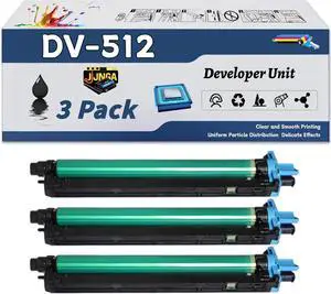 Work for Konica Minolta bizhub C224 C224e C284 C284e C364 C364e C454 C454e C554 C554e Printers, Replacement for Konica Minolta DV-512 Developer Unit, Capacity of 700000 Pages (3 Pack Black)