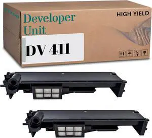 Compatible for Konica Minolta DV411 Developer Unit Replacement DV-411 High Yield for Bizhub 223 283 363 423 36 42 Printer (2Pack Black)