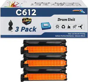 C612 Drum Unit is Compatible for Okidata OKI C612DN C612N Printers, with a Capacity of 9000 Pages and a Very Good Printing Experience (3 Pack Black)