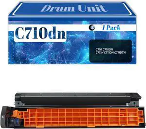 Compatible Drum Unit Replacement for OKI C710dn,Work for OKI C710 C710DN C711N C711DN C711DTN Printer 1-Black