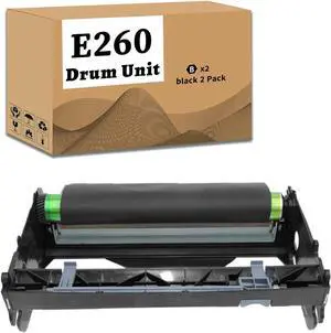 Compatible Drum Unit Replacement for Lexmark E260,Work for E260 E260D E260DN 360 360D E360DN E360N E460DN E460DW E460dtn E462dtn Printer 1 Pack