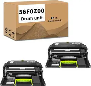 56F0Z00 Drum Unit Replacement Compatible for Lexmark M3250 XM3250 Printer 2 Black