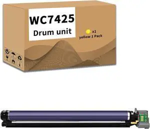 WC7425 Drum Unit, Replacement 013R00647 Drum Unit, Compatible for Xerox WorkCentre 7425 7428 7435 Printer 1 Yellow