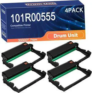 Compatible 101R00555 Drum Unit Replacement for Xerox Printers to Use with Phaser 3330 WorkCentre 3335 3345 Printer,Long-Lasting and Accurate Printing 4set