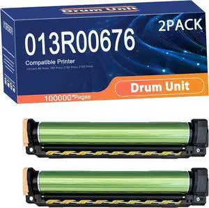 Compatible 013R00676 Drum Unit Replacement for Xerox Printers to Use with Versant 80 Press 180 Press 2100 Press 3100 Press Printer,Long-Lasting and Accurate 2set