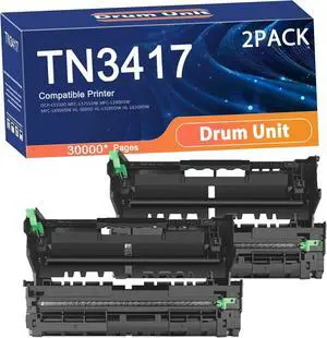 Compatible TN3417 TN3437 TN3467 Drum Unit Replacement for Brother Printers to Use with DCP-L5500D MFC-L5755DW MFC-L5900DW MFC-L6900DW HL-5000D HL-L5200DW HL-L6200DW Printer 2set