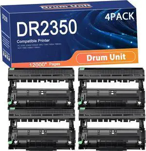 Compatible DR2350 Drum Unit Replacement for Brother DR-2350 Printers to Use with HL-2260 2260d 2560dn MFC-7380 7480d 7880dn DCP-7080 7080d 7180dn Printer 4set