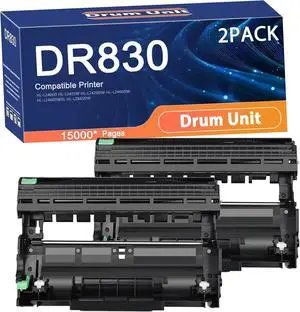 Compatible DR830 Drum Unit Replacement for Brother DR-830 Printers to Use with HL-L2400D HL-L2405W HL-L2420DW HL-L2460DW HL-L2460DWXL HL-L2865DW Printer 2set