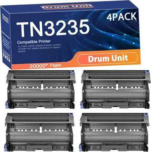 Compatible TN3235 Drum Unit Replacement for Brother TN3235 Printers to Use with HL-5340D 5350DN 5380DN 5350DNLT 5370DW 5370DWT MFC-8880DN 8890DW DCP-8080DN 8085DN Printer 4set
