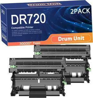 Compatible DR720 Drum Unit Replacement for Brother DR-720 Printers to Use with HL-5440D 5450DN 5470DW 5470DWT 6180DW 6180DWT MFC-8510DN 8515DN 8520DN 8710DW 8910DW Printer 2set