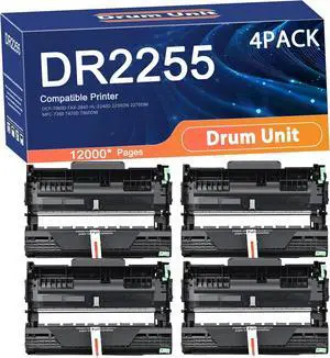 Compatible DR2255 Drum Unit Replacement for Brother DR-2255 Printers to Use with DCP-7060D FAX-2840 HL-2240D 2250DN 2270DW MFC-7360 7470D 7860DW Printer 4set