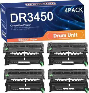 Compatible DR3450 Drum Unit Replacement for Brother DR-3450 Printers to Use with MFC-8530DN MFC-8535DN MFC-8540DN HL-5580D HL-5585D HL-5590DN HL-5595DN Printer 4set