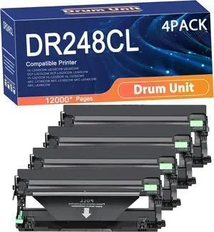 Compatible DR248CL Drum Unit Replacement for Brother DR-248CL Printers to Use with HL-L3240CDW L8230CDW L8240CDW DCP-L3515CDW DCP-L3520CDW L3560CDW HL-L3215CW Printer 4set