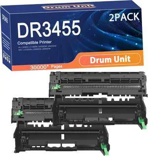 Compatible DR3455 Drum Unit Replacement for Brother DR-3455 Printers to Use with HL-L5000D L5100DN L6200DW L6400DW MFC-L5700DN L5900DW L6900DW Printer,Long-Lasting 2set