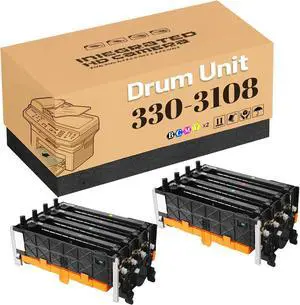 330-3108 Drum Unit Compatible for Dell 1320c 2150cdn 2150cn 2130cn 2135cn 2155cdn 2155cn Printer,Drum Cartridge/Imaging Unit 2 Pack