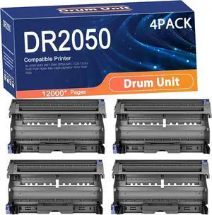 Compatible DR2050 Drum Unit Replacement for Brother DR-2050 Printers to Use with HL-2030 2035 2037 2040 2070n MFC-7220 7225n 7420 7720 7820n FAX-2820 2920 DCP-7010 Printer 4set