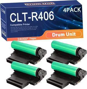 Compatible CLT-R406 CLT-R409 Drum Unit Replacement for Samsung CLTR406 CLTR409 Printers to Use with CLP-325 320 CLP-326 CLP-321 CLX-3285 CLX-3285 CLX-3185 CLP-310 Printer 4set