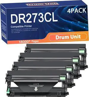 Compatible DR273CL Drum Unit Replacement for Brother DR-273CL Printers to Use with HL-3270CDW DCP-L3510CDW DCP-L3551CDW MFC-L3750CDW HL-L3210CW HL-L3230CDW HL-L3270CDW Printer 4set