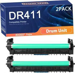 Compatible DR411 Drum Unit Replacement for Konica Minolta DR-411 Printers to Use with Bizhub 36 42 223 283 363 423 7828 7628 Printer,Long-Lasting and Accurate 2set