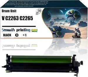 Replacement Parts Drum Unit V C2263 C2265 Compatible with Xerox DocuCentre V C2263 C2265 Printers, Contains Chip and Clear Printing (1 Pack Black)
