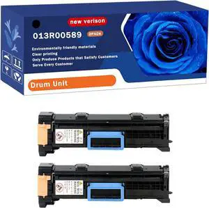 013R00589 Drum Unit Compatible for Xerox CopyCentre 133 C123 C128 WorkCentre 133 M123 M128 WorkCentre Pro 123 128 133 Printers, High Yield 60000 Pages, with Chip (2 Pack Black)