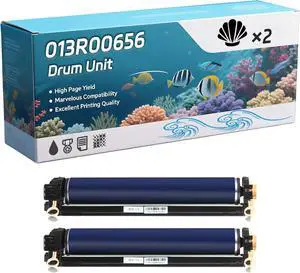 013R00656 Drum Unit Compatible for Xerox 700 Digital Color Printers, Capacity 80000 Pages, with Chip, Stable Output (2 Pack Black)