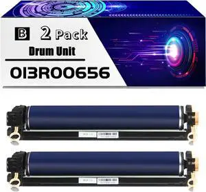 013R00656 Drum Unit is Compatible for Xerox 700 Digital Color Printers, High Yield 80000 Pages, with Chip for Long-Lasting Durability (2 Pack Black)