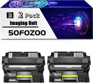50F0Z00 Imaging Unit is Compatible for Lexmark MS610dn MS610dte MS610dtn MS617dn MX310dn MX410de MX417de Printers, High Yield 60000 Pages, with Chip for Long-Lasting Durability (2-Pack Black)