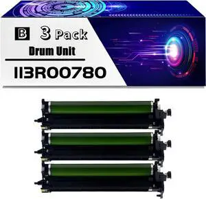113R00780 Drum Unit is Compatible for Xerox VersaLink C7020 C7025 C7030 Printers, High Yield 87000 Pages, with Chip for Long-Lasting Durability (3 Pack Black)