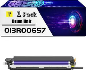 013R00657 Drum Unit is Compatible for Xerox WorkCentre 7120 7125 7220 7220T 7225 7225T Printers, High Yield 67000 Pages, with Chip for Long-Lasting Durability (1 Pack Yellow)