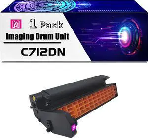 C712DN Imaging Drum Unit is Compatible for Okidata OKI C712 C712n C712dn Printers, High Yield 40000 Pages, with Chip for Long-Lasting Durability (1 Pack Magenta)