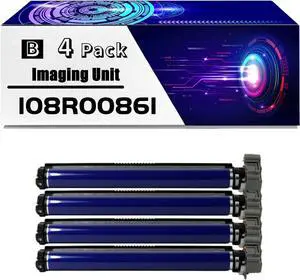 108R00861 Imaging Unit is Compatible for Xerox Phaser 7500 7500N 7500DN Printers, High Yield 90000 Pages, with Chip for Long-Lasting Durability (4 Pack Black)