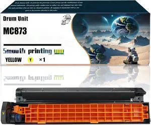 Replacement Parts Drum Unit MC873 Compatible with Okidata OKI C831DN C831N MC873DNX Printers, Contains Chip and Clear Printing (1 Pack Yellow)