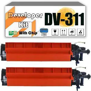 DV-311 DV311 Developer Kit Compatible for Konica Minolta Bizhub C220 C280 C360 C7722 C7728SF Printers, High Yield 114,000 Pages Black*2
