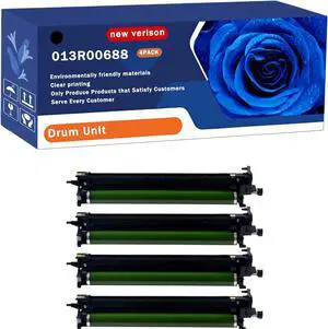 013R00688 Drum Unit Compatible for Xerox Versalink C7120 C7125 C7130 Printers, Capacity 90000 Pages, with Chip, Stable Output (4 Pack Black)