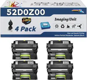 Work for Lexmark MX811de MX811dfe MX811dm MX811dte MX811dtfe MX811dxe MX811dxfe MX811dxme Printers, Replacement for Lexmark 52D0Z00 Imaging Unit, Capacity of 200000 Pages (4 Pack Black)