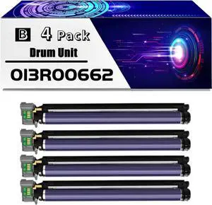 013R00662 Drum Unit is Compatible for Xerox EC8036 EC8056 WorkCentre 7530 7535 7545 7525 7556 7830 Printers, High Yield 236000 Pages, with Chip for Long-Lasting Durability (4 Pack Black)