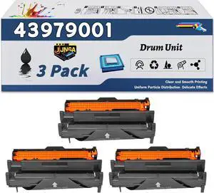43979001 Drum Unit is Compatible for Okidata OKI B410D B410DN B420DN B430DN MB460MFP MB470MFP MB480MFP Printers, with a Capacity of 35000 Pages and a Very Good Printing Experience (3 Pack Black)