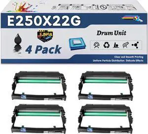 E250X22G Drum Unit is Compatible for Lexmark E250D E250DN E350D E352DN E450DN Printers, with a Capacity of 50000 Pages and a Very Good Printing Experience (4 Pack Black)