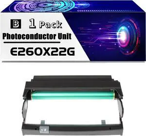 E260X22G Photoconductor Unit is Compatible for Lexmark X264DN X363DN X364DN X364DW X463DE X464DE X466DE X466DTE X466DWE Printers (1 Pack Black)
