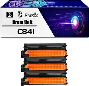 C841 Drum Unit is Compatible for Okidata OKI C822dn C822n C831cdtn C831DM C831dn C831n C841cdtn C841dn C841n Printers, High Yield 40000 Pages, with Chip for Long-lasting Durability (3 Pack Black)
