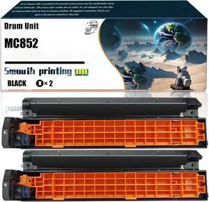 Replacement Parts Drum Unit MC852 Compatible with Okidata OKI MC852 C862dn Printers, Contains Chip and Clear Printing (2 Pack Black)