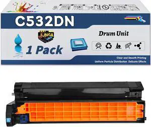 C532DN Drum Unit is Compatible for Okidata OKI C532dn C542dn MC573dn MC563dn Printers, with a Capacity of 30000 Pages and a Very Good Printing Experience (1 Pack Cyan)