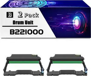B221000 Drum Unit is Compatible for Lexmark B2236dw 2442dw 2546dn B2650dn Printers, High Yield 22000 Pages, with Chip for Long-Lasting Durability (2-Pack Black)
