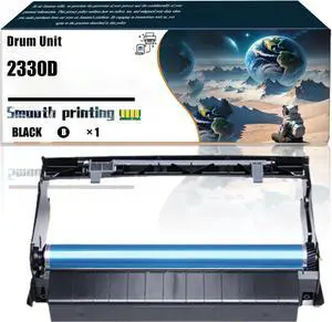 Replacement Parts Drum Unit 2330D Compatible with Dell 2230d 2330dn 2350d 2350dn 3330dn Printers, Contains Chip and Clear Printing (1 Pack Black)